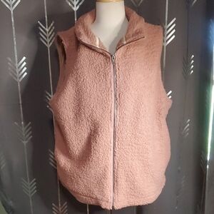 Umgee Pink Fleece Vest Cozy Layering Essential